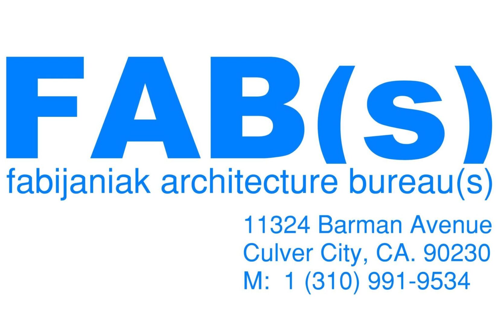 A blue and white logo for an architectural bureau.